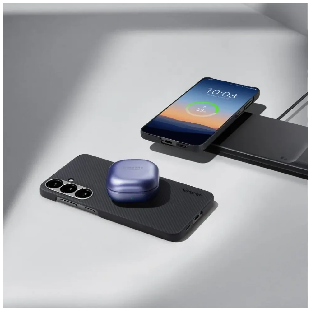 Etui PITAKA Ultra-Slim MagSafe do Samsung Galaxy S25 czarno szary