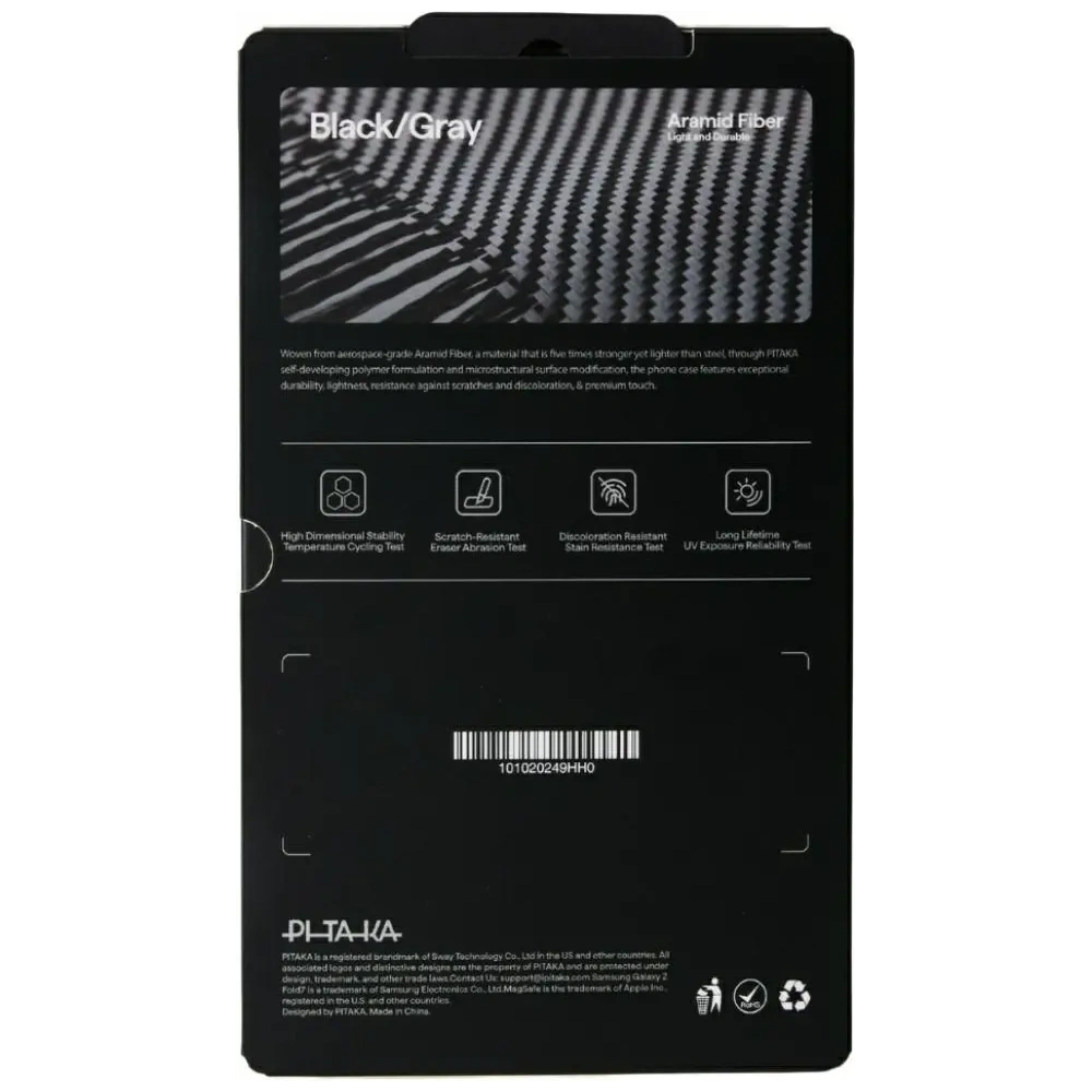 Etui PITAKA Ultra-Slim MagSafe do Samsung Galaxy Z Fold7 czarno szary