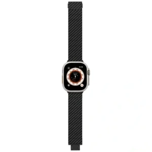 Pasek PITAKA Carbon Fiber Modern do Apple Watch 1/2/3/4/5/6/7/8/9/10/11/SE/SE 3/Ultra/Ultra 2/Ultra 3 czarno szary