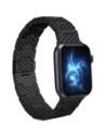 Pasek PITAKA Carbon Fiber Retro do Apple Watch 1/2/3/4/5/6/7/8/9/10/11/SE/SE 3/Ultra/Ultra 2/Ultra 3 czarno szary