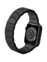 Pasek PITAKA Carbon Fiber Retro do Apple Watch 1/2/3/4/5/6/7/8/9/10/11/SE/SE 3/Ultra/Ultra 2/Ultra 3 czarno szary