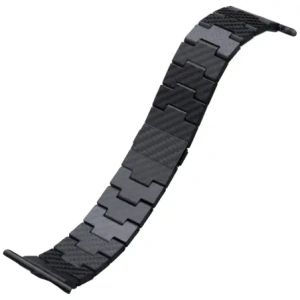 Pasek PITAKA Carbon Fiber Retro do Apple Watch 1/2/3/4/5/6/7/8/9/10/11/SE/SE 3/Ultra/Ultra 2/Ultra 3 czarno szary