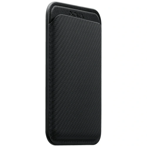 Portfel magnetyczny PITAKA Woven Wallet MagSafe czarno szary