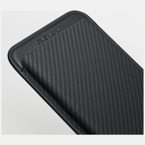 Portfel magnetyczny PITAKA Woven Wallet MagSafe czarno szary