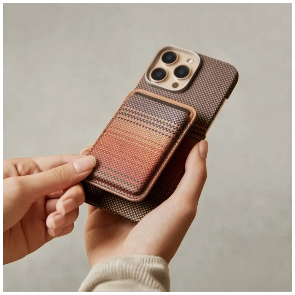 Portfel magnetyczny PITAKA Woven Wallet MagSafe sunset