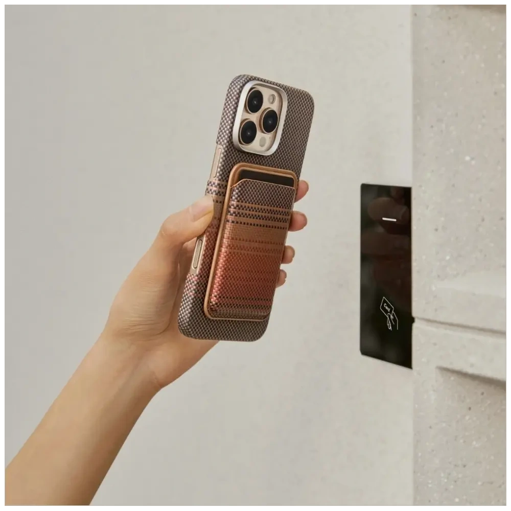 Portfel magnetyczny PITAKA Woven Wallet MagSafe sunset