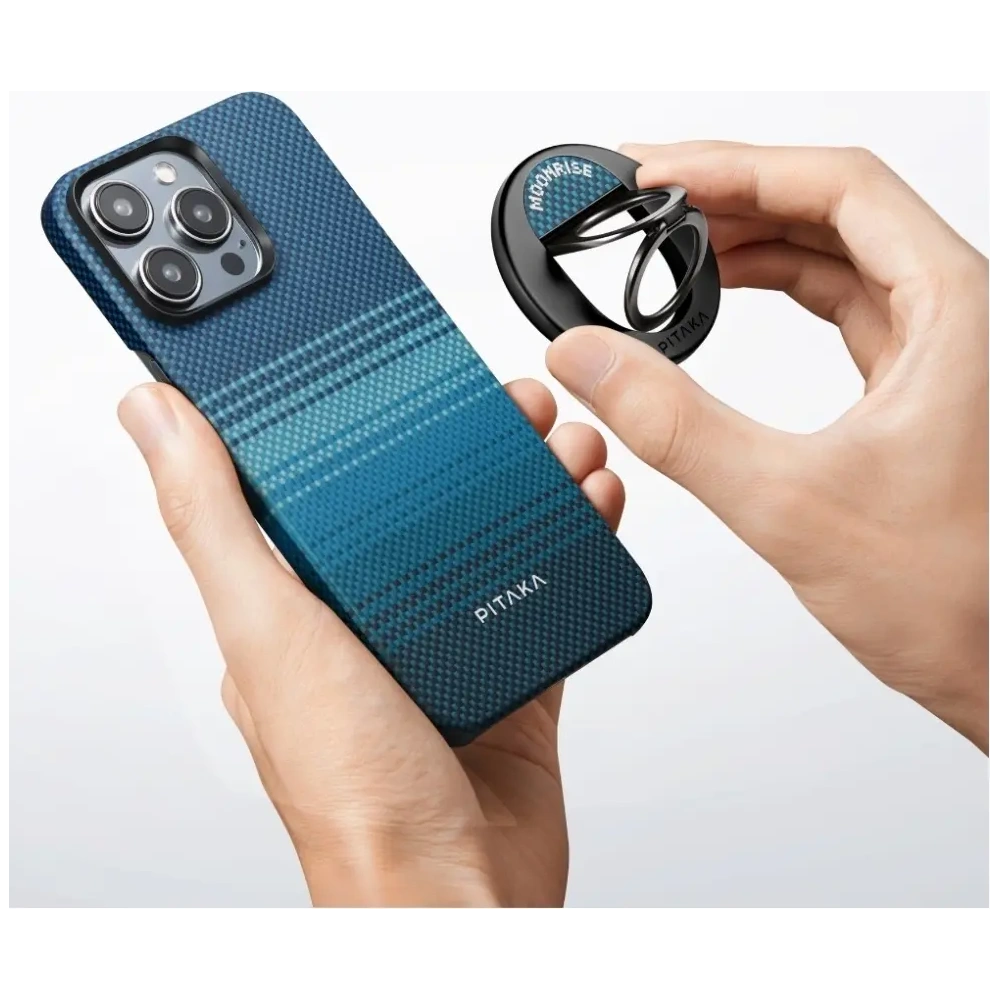 Uchwyt magnetyczny na palec PITAKA MagEZ Grip 3 MagSafe z funkcją podstawki moonrise