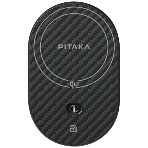 Uchwyt samochodowy z ładowarką bezprzewodową PITAKA MagEZ Pro 2 Qi2 15W NFC MagSafe czarno szary