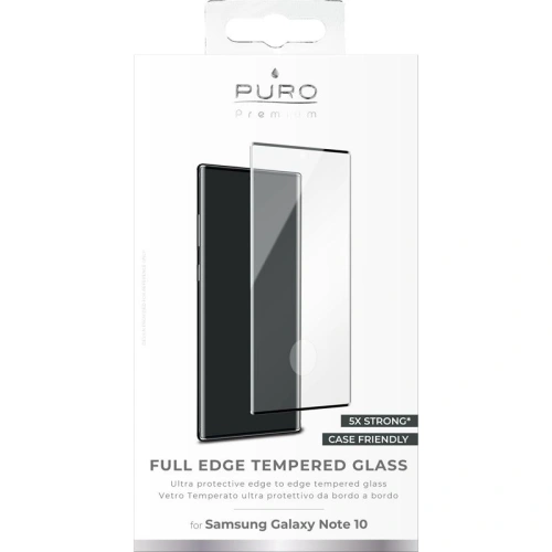 Buy PURO Premium Full Edge Tempered Glass Case Friendly Samsung Galaxy Note 10 (black) - PUR101BLK - {ean13} - Home Screen Store Europe