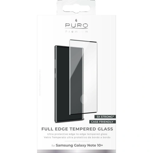 Buy PURO Premium Full Edge Tempered Glass Case Friendly Samsung Galaxy Note 10+ Plus (black) - PUR102BLK - {ean13} - Home Screen Store Europe