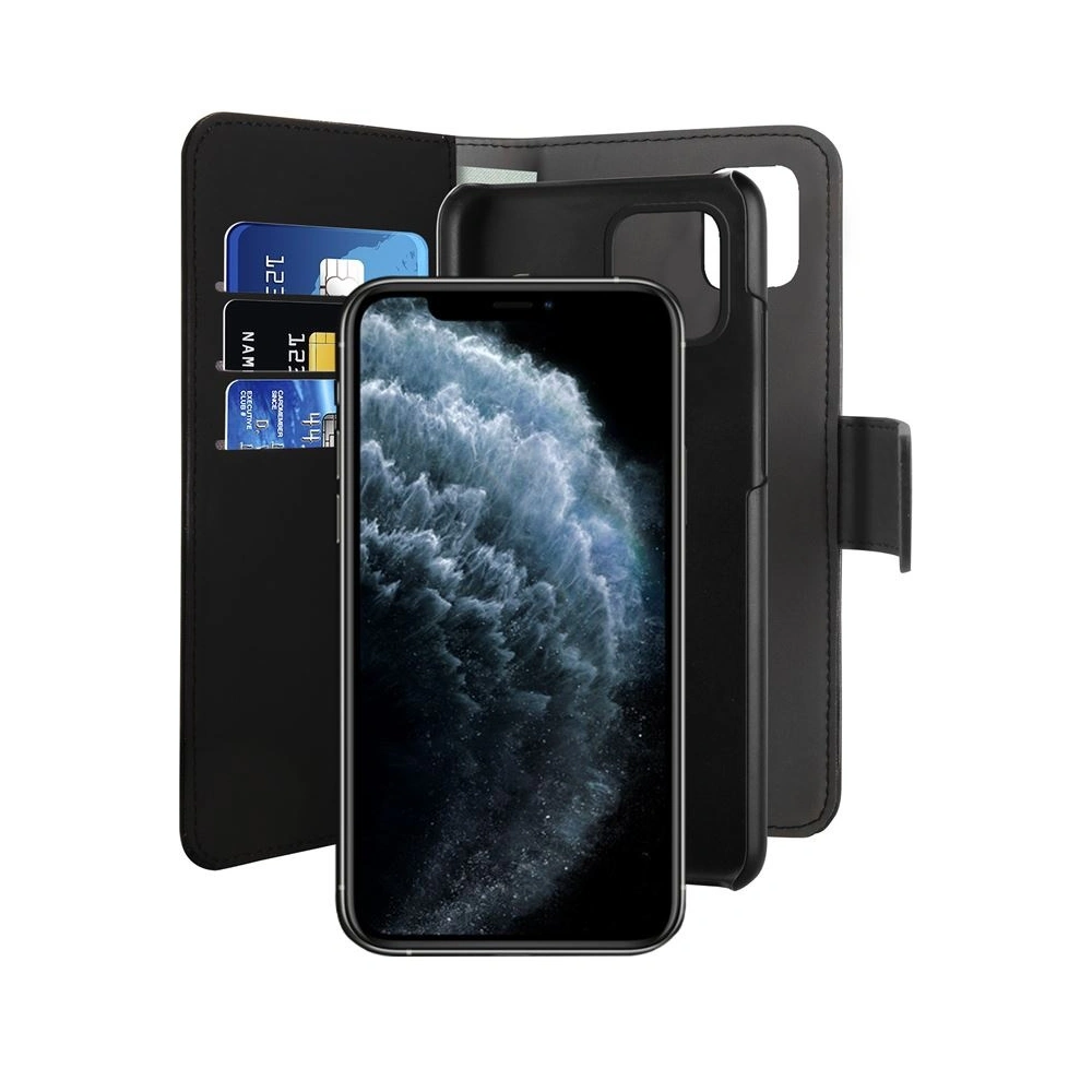 Etui PURO Wallet Detachable 2w1 Apple iPhone 11 Pro Max (czarny)