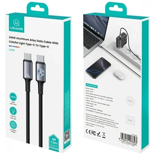 Kabel USAMS Huan Series SJ751 240W USB-C / USB-C 1.2 m tarnish