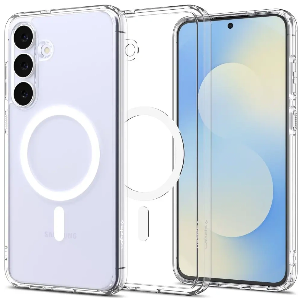 Etui Spigen Ultra Hybrid Mag MagSafe do Samsung Galaxy S25 FE Clear/white