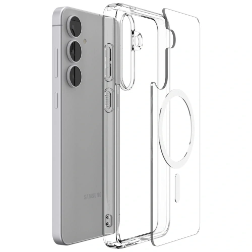 Etui Spigen Ultra Hybrid Mag MagSafe do Samsung Galaxy S25 FE Clear/white
