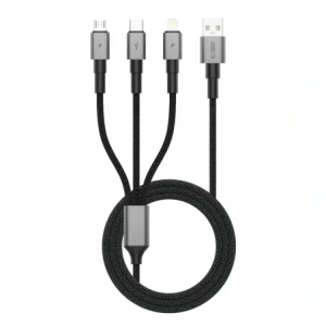Kabel 3w1 Tech-Protect Ultraboost Dna 3in1 USB-A / Lightning, USB-C, Micro USB Cable 3a 120cm Iron Grey