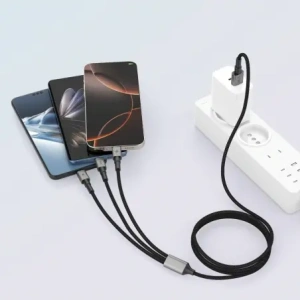 Kabel 3w1 Tech-Protect Ultraboost Dna 3in1 USB-A / Lightning, USB-C, Micro USB Cable 3a 120cm Iron Grey