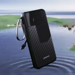 Powerbank Dudao K11 10000mAh z wbudowanymi kablami czarny