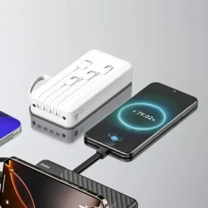 Powerbank Dudao K11 Pro 20000mAh z wbudowanymi kablami biały