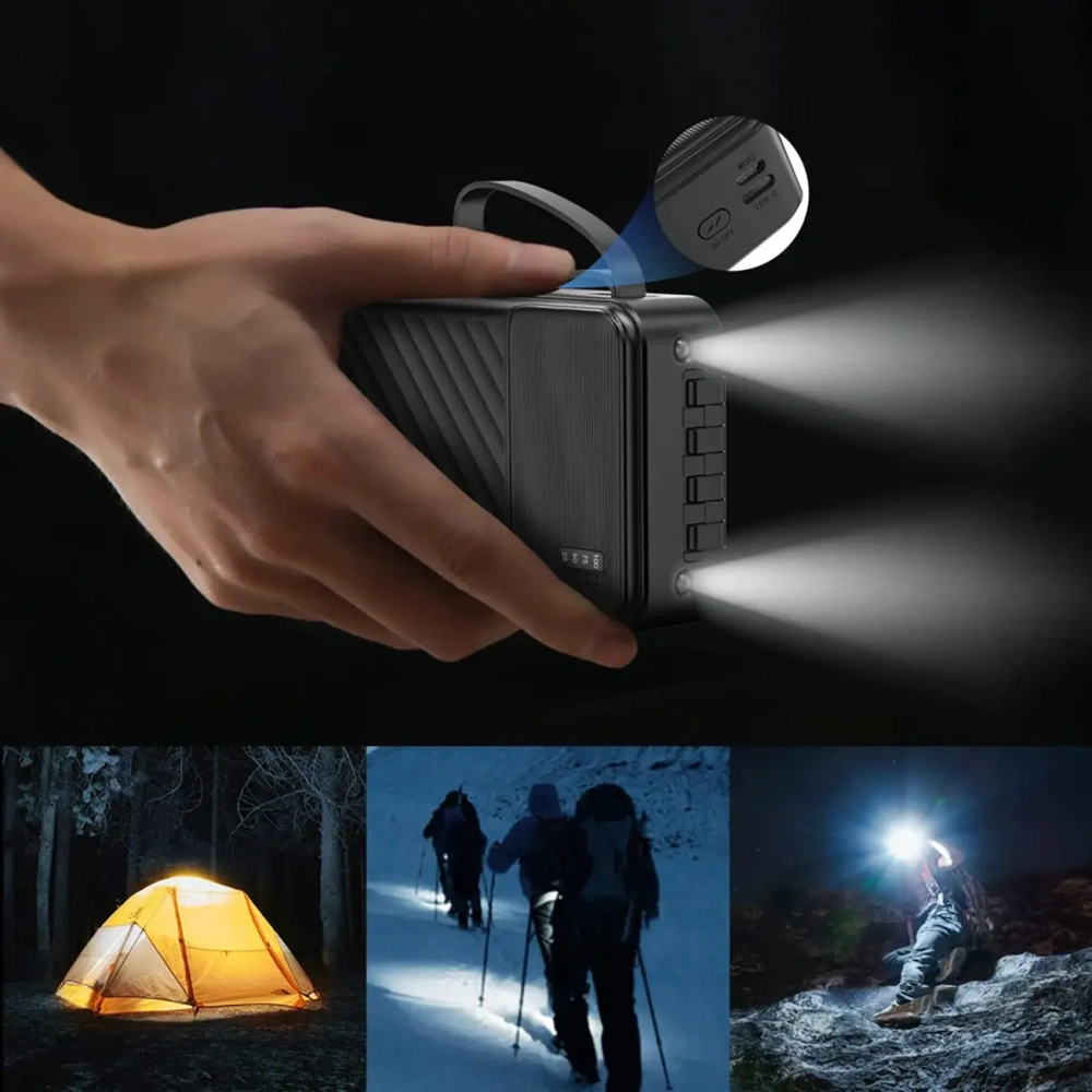 Powerbank Dudao K11 Pro 20000mAh z wbudowanymi kablami biały