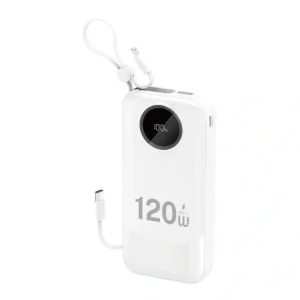 Powerbank Dudao K13Pro 20000mAh z wbudowanym kablem biały
