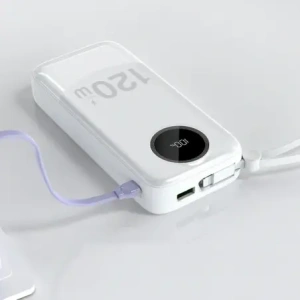 Powerbank Dudao K13Pro 20000mAh z wbudowanym kablem biały