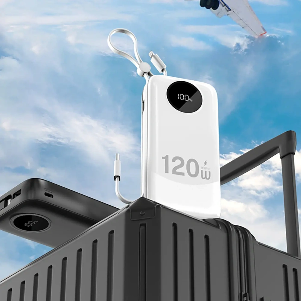 Powerbank Dudao K13Pro 20000mAh z wbudowanym kablem biały