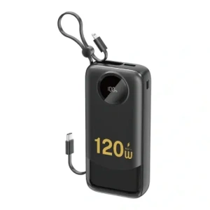 Powerbank Dudao K13Pro 20000mAh z wbudowanym kablem czarny