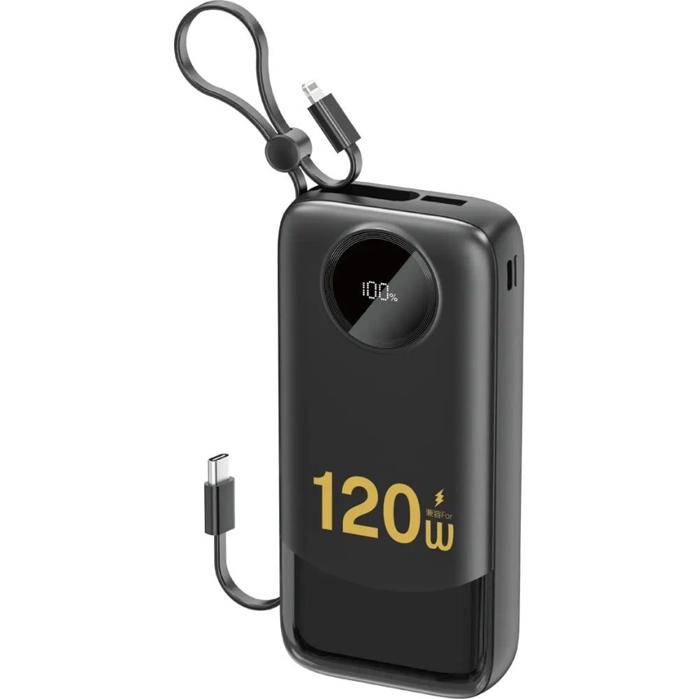 Powerbank Dudao K13Pro 20000mAh z wbudowanym kablem czarny