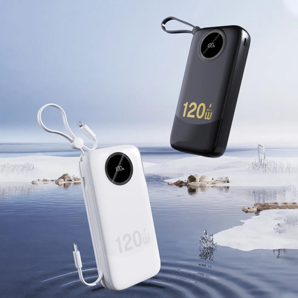 Powerbank Dudao K13Pro 20000mAh z wbudowanym kablem czarny