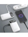 Powerbank Dudao K31 10000 mAh 22,5W PD z wbudowanym kablem biały