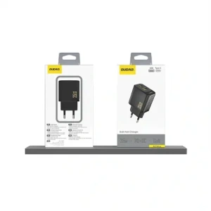 Ładowarka sieciowa Dudao A27 Max USB-A, USB-C 35W + kabel USB-C czarna