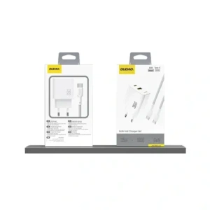 Ładowarka sieciowa Dudao A27 Max USB-A, USB-C 35W + kabel USB-C biała