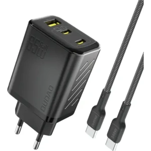 Ładowarka sieciowa Dudao A29C 65W GaN USB-A, 2xUSB-C + kabel USB-C czarna