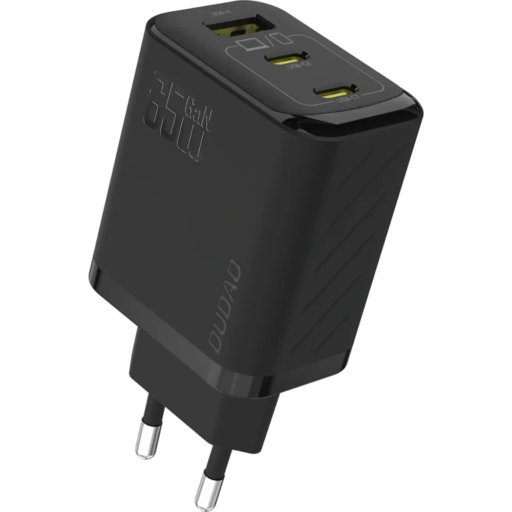 Ładowarka sieciowa Dudao A29C 65W GaN USB-A, 2xUSB-C + kabel USB-C czarna