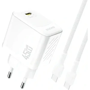 Ładowarka sieciowa Dudao A28C 45W GaN USB-C + kabel USB-C biała