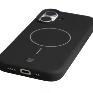 Silikonowe etui z pierścieniem magnetycznym Bizon Soft Case Magnetic do Apple iPhone 17 czarne