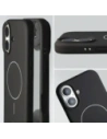 Silikonowe etui z pierścieniem magnetycznym Bizon Soft Case Magnetic do Apple iPhone 17 czarne