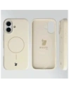 Silikonowe etui z pierścieniem magnetycznym Bizon Soft Case Magnetic do Apple iPhone 17 écru