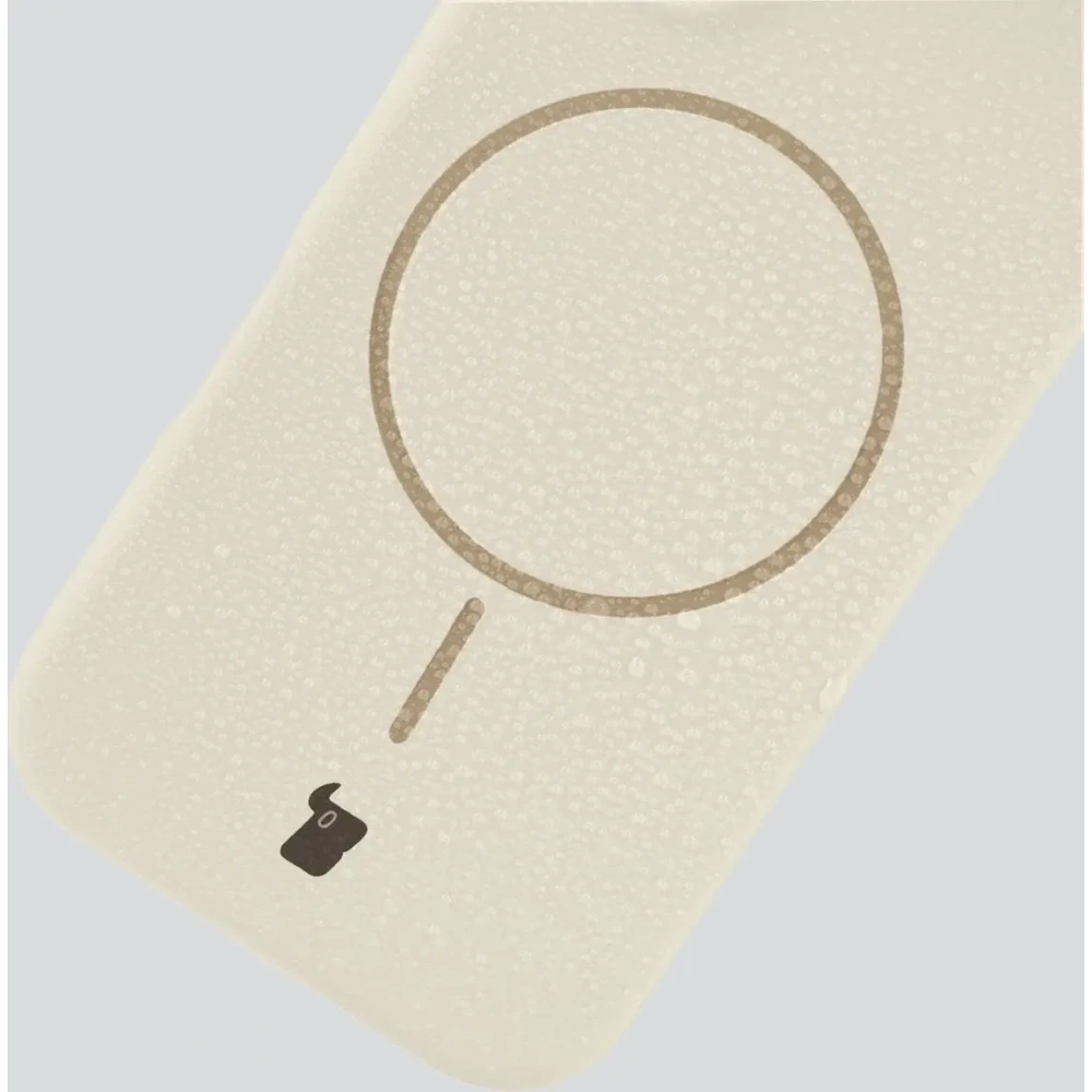 Silikonowe etui z pierścieniem magnetycznym Bizon Soft Case Magnetic do Apple iPhone 17 écru