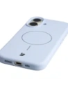 Silikonowe etui z pierścieniem magnetycznym Bizon Soft Case Magnetic do Apple iPhone 17 błękitne