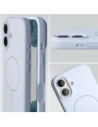 Silikonowe etui z pierścieniem magnetycznym Bizon Soft Case Magnetic do Apple iPhone 17 błękitne