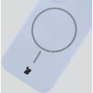 Silikonowe etui z pierścieniem magnetycznym Bizon Soft Case Magnetic do Apple iPhone 17 błękitne