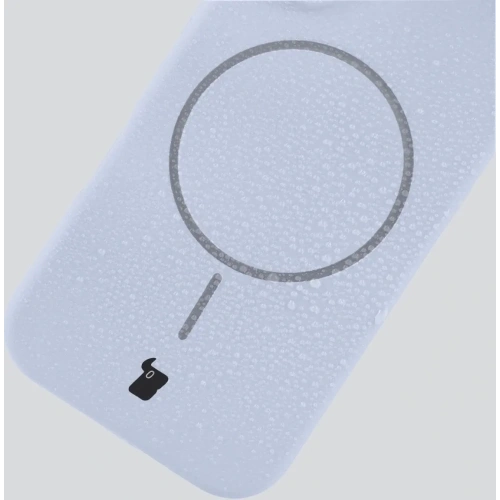 Silikonowe etui z pierścieniem magnetycznym Bizon Soft Case Magnetic do Apple iPhone 17 błękitne