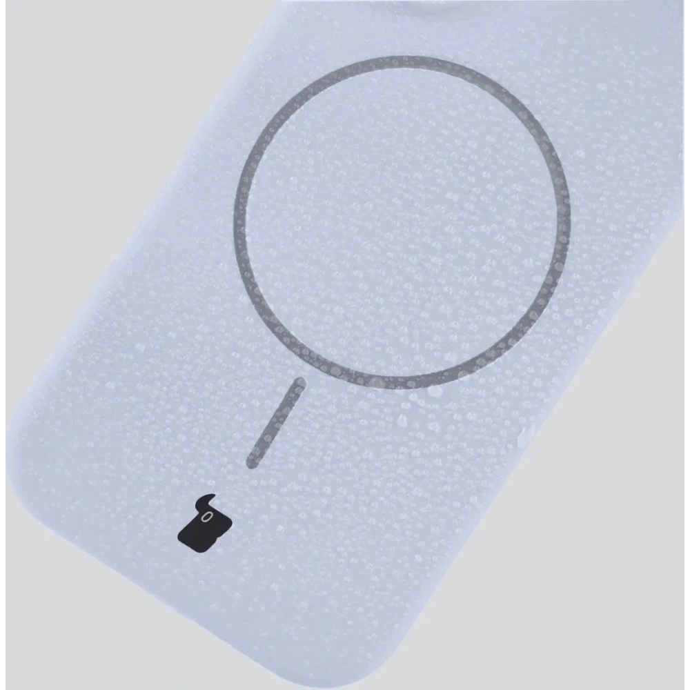 Silikonowe etui z pierścieniem magnetycznym Bizon Soft Case Magnetic do Apple iPhone 17 błękitne