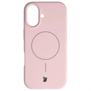 Silikonowe etui z pierścieniem magnetycznym Bizon Soft Case Magnetic do Apple iPhone 17 jasnoróżowe