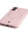 Silikonowe etui z pierścieniem magnetycznym Bizon Soft Case Magnetic do Apple iPhone 17 jasnoróżowe