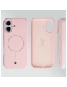 Silikonowe etui z pierścieniem magnetycznym Bizon Soft Case Magnetic do Apple iPhone 17 jasnoróżowe