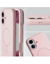 Silikonowe etui z pierścieniem magnetycznym Bizon Soft Case Magnetic do Apple iPhone 17 jasnoróżowe