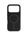Silikonowe etui z pierścieniem magnetycznym Bizon Soft Case Magnetic do Apple iPhone 17 Pro czarne
