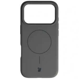 Silikonowe etui z pierścieniem magnetycznym Bizon Soft Case Magnetic do Apple iPhone 17 Pro grafitowe